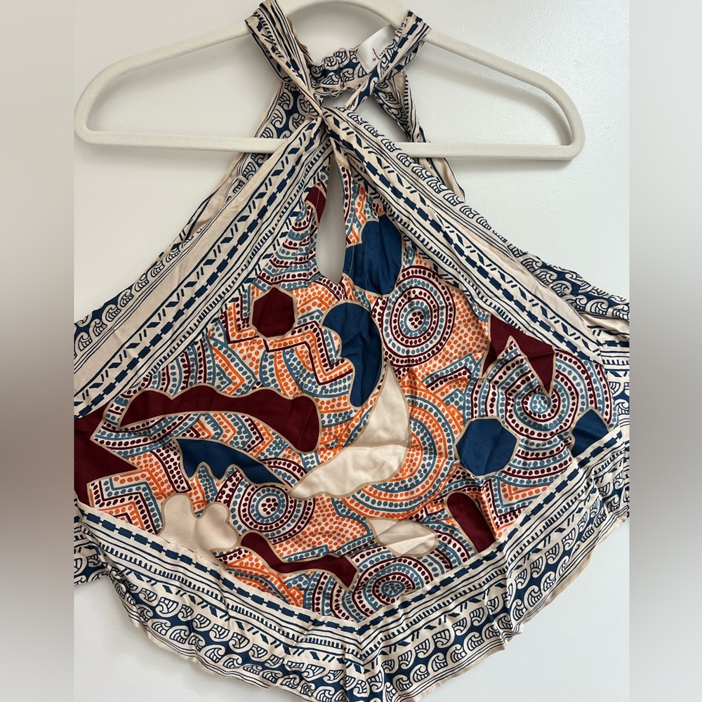 Bohemian Multicolor Halter Blouse